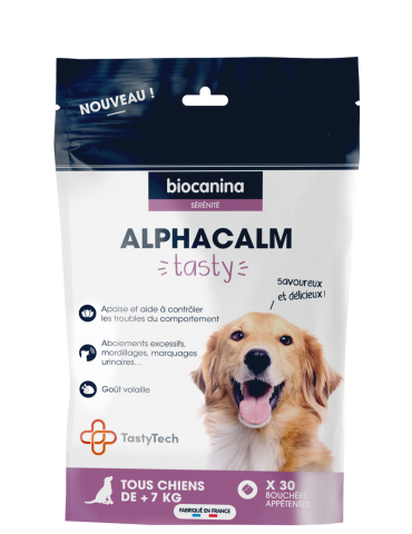 Sac de compléments alimentaires Alphacalm Tasty pour Chien