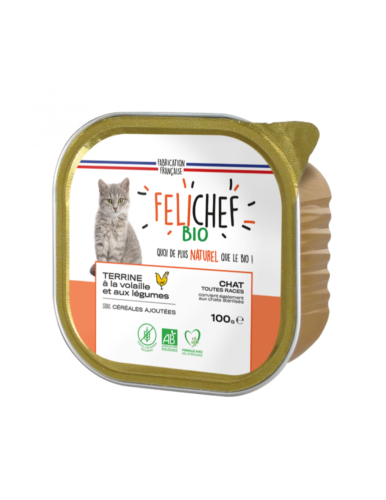 Boîte Chat stérilisé - Sa vraie nature® Terrine Volaille et