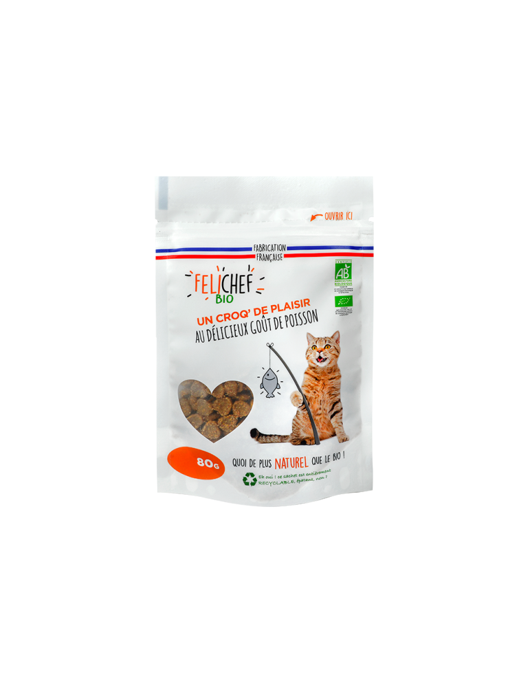 Sachat de friandises Bio pour Chat au goût de Poisson