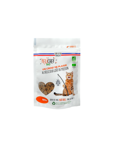 Sachat de friandises Bio pour Chat au goût de Poisson