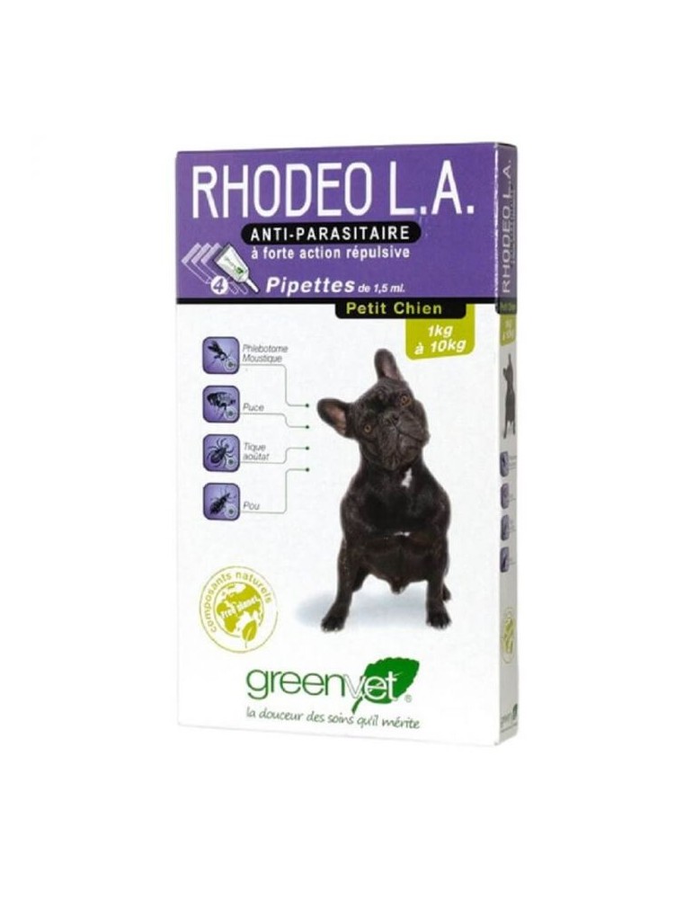 Rhodeo L.A pour Petit Chien de 1 à 10 kg 4 pipettes