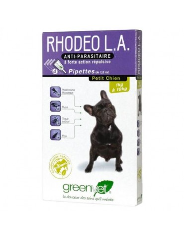 Rhodeo L.A pour Petit Chien de 1 à 10 kg 4 pipettes