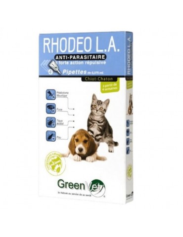 Rhodeo L.A pour Chiots et Chatons 4 pipettes