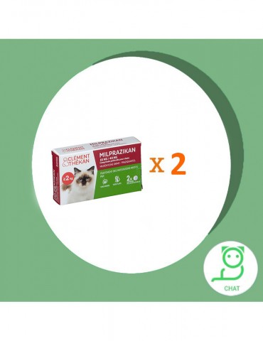 Milprazikan Vermifuge Chat 16mg/40mg Lot de 2