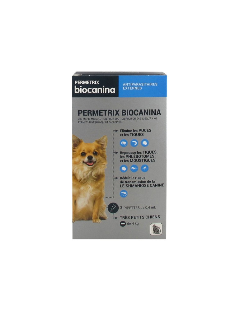 Permetrix Antiparasitaire Externe pour très petit Chien