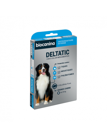 Deltatic Collier Antiparasitaire Externe pour Grand Chien