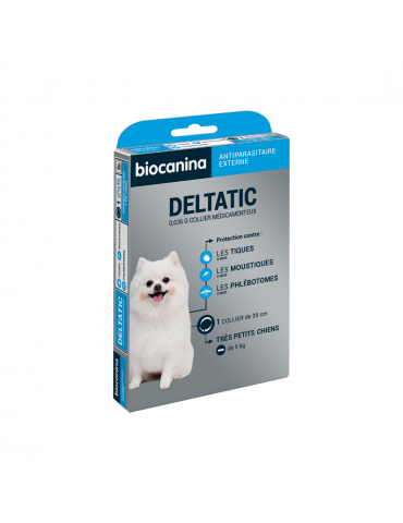 Deltatic Collier Antiparasitaire Externe pour petit Chien