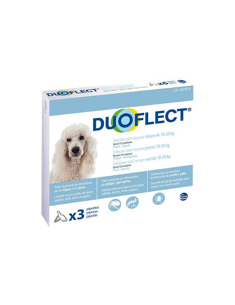 Duoflect Spot On Chien 10-20 kg 3 pipettes