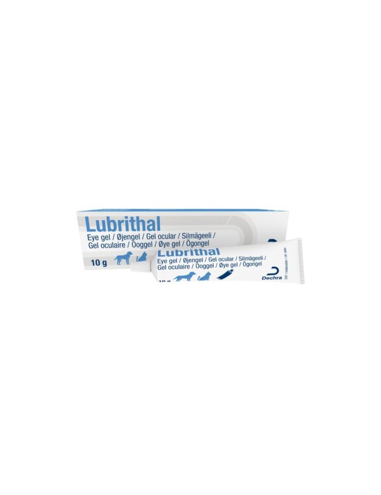 Boîte et tube de Lubrithal Gel Oculaire pour chien et chat