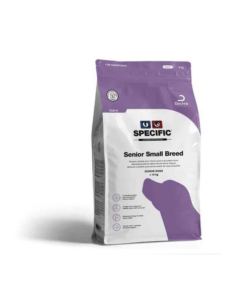 Sac de 4 kg de croquettes Specific CGD-S Senior Small Breed Chien