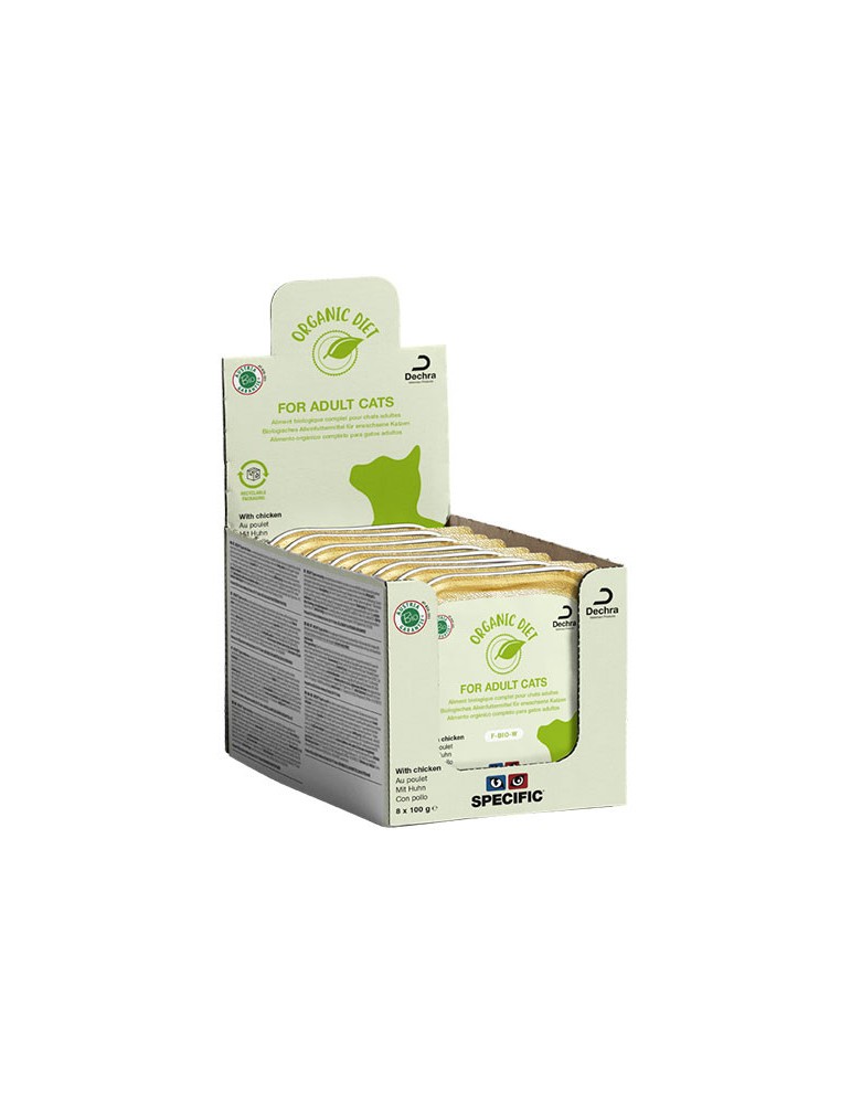 Présentoir de 8 terrines Specific F-Bio-W Organic au Poulet