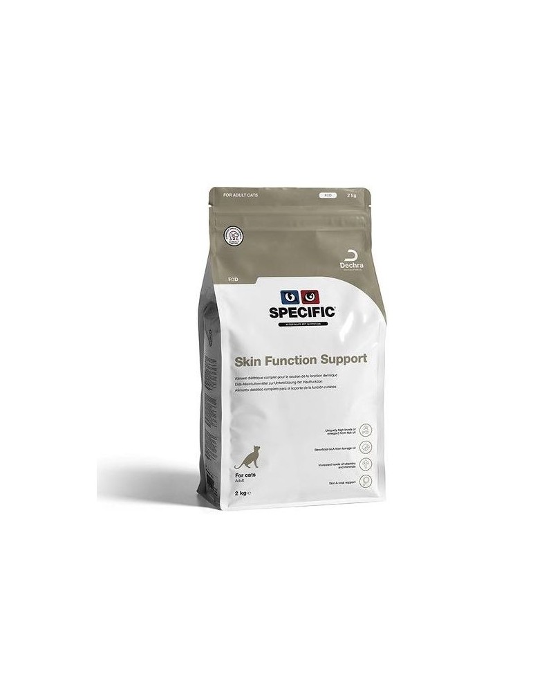Sac de croquettes de 2 kg de Specific FOD Skin Function Support pour Chat