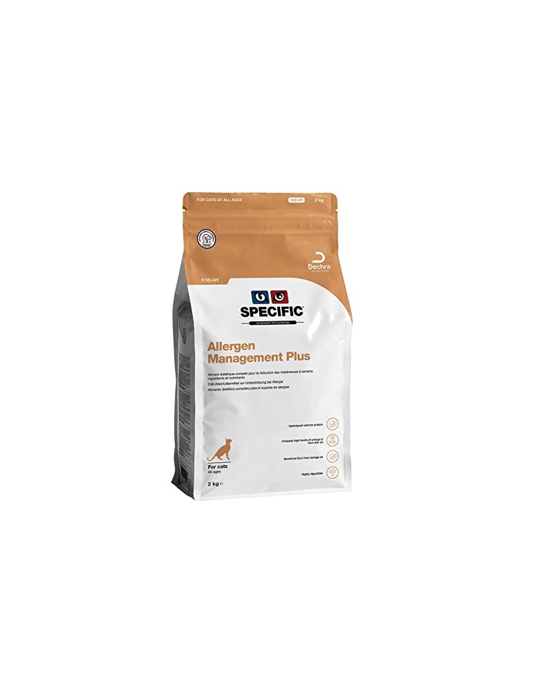 Sac de croquettes de 2 kg de Specific FOD-HY Allergen Management Plus pour Chat