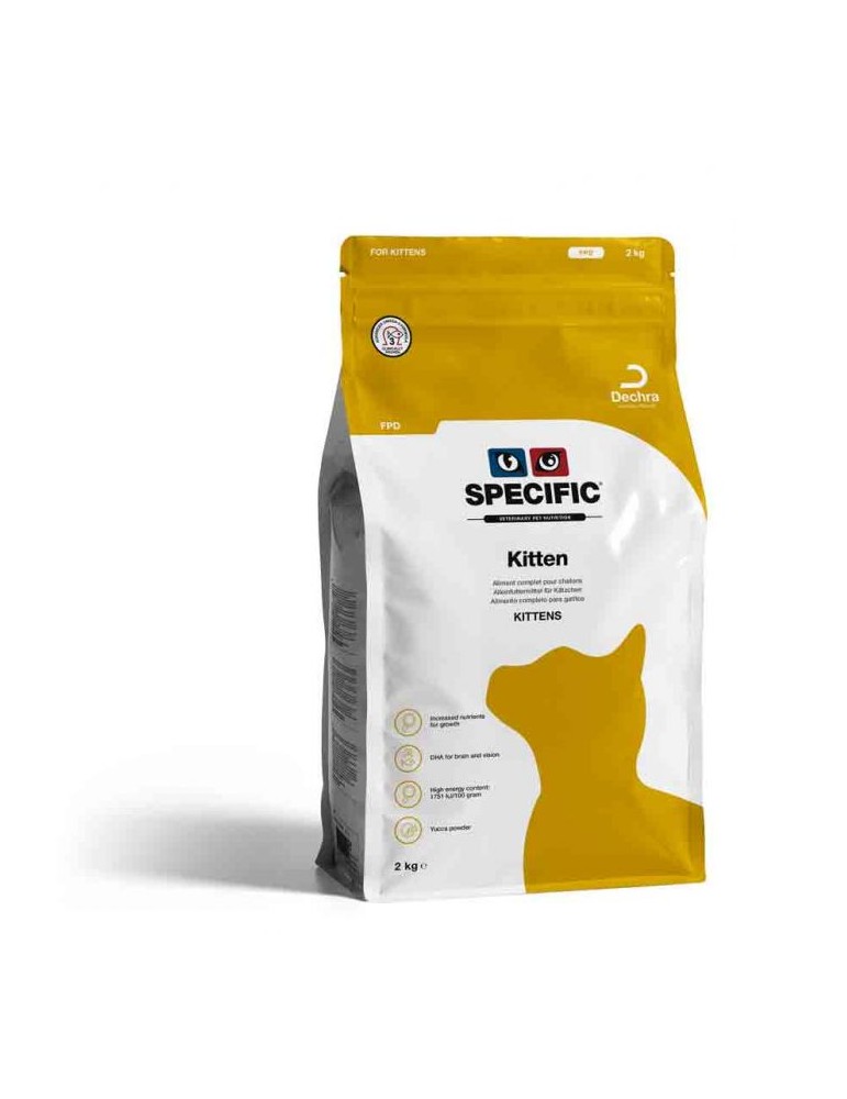 Sac de croquettes de 2 kg de Specific FPD Kitten pour Chat
