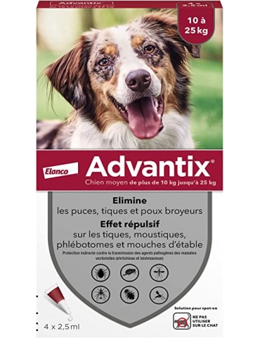 Boîte advantix chien moyen elanco