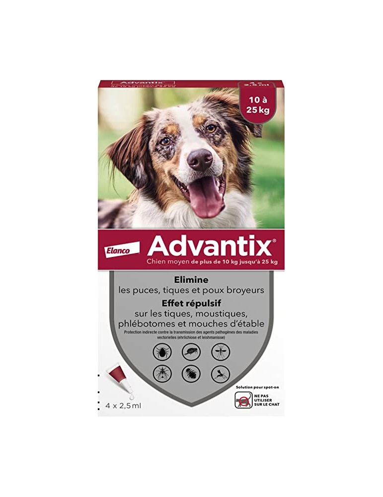 Boîte advantix chien moyen elanco