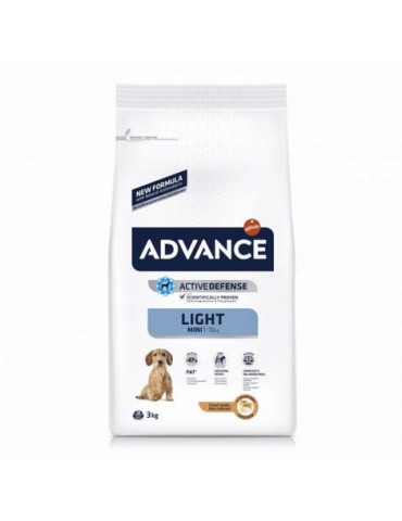 Sac de 3 kg de croquettes Advances Mini Light Poulet pour Chien