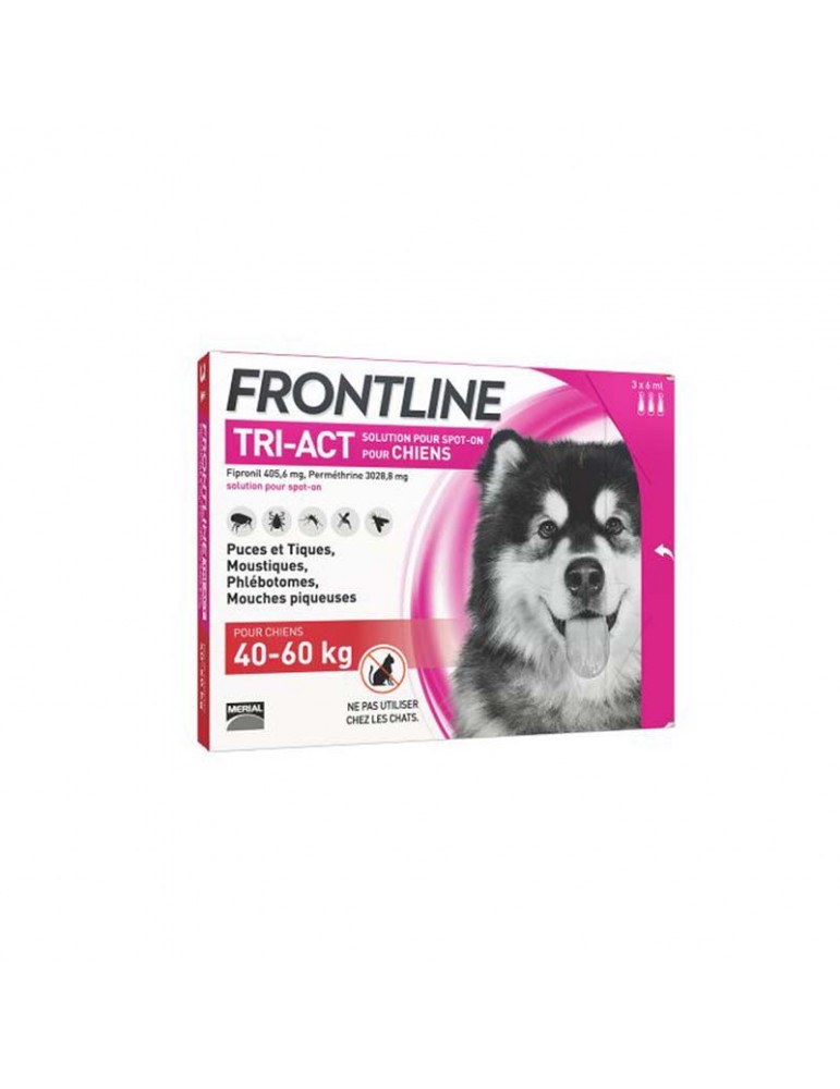 Boîte de 3 pipettes Frontline tri-Act Chien XL