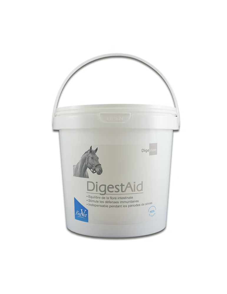 Seau de 900 g de digest aid pour cheval