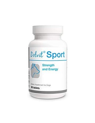 Pot en plastique Dolvit Sport Force et énergie pour chiens actifs, sportifs et d'utilité.