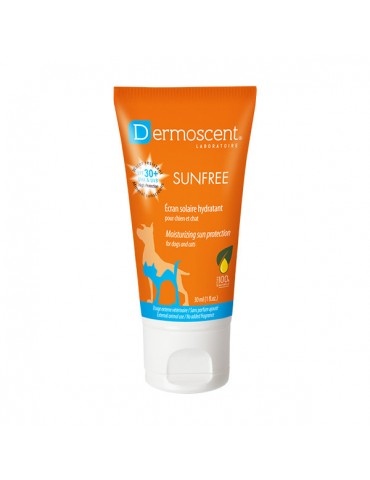 Tube de crème solaire dermoscent Sunfree pour chiens et chats