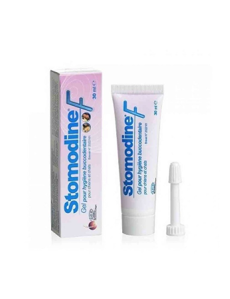 Tube de Stomodine F gel pour l'hygiène buccodentaire du chien et du chat