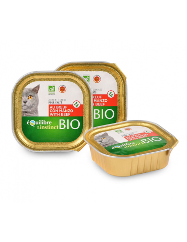 Lot de 3 terrines Equilibre & Instinct Terrines au Bœuf pour chat