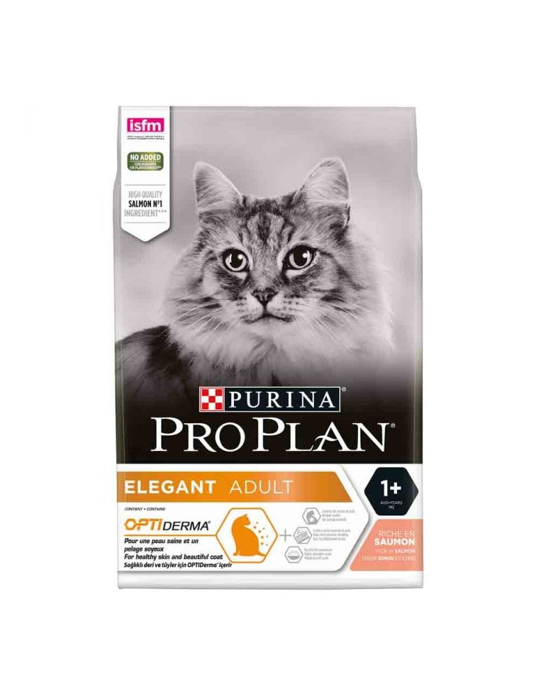 Sac de croquette Purina Proplan Chat OptiDerma Elegant Saumon