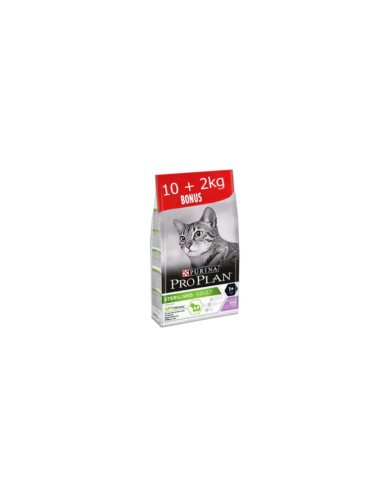 Sac de croquette Purina Proplan Optirenal Sterilised Chat Adult Dinde 12 kg