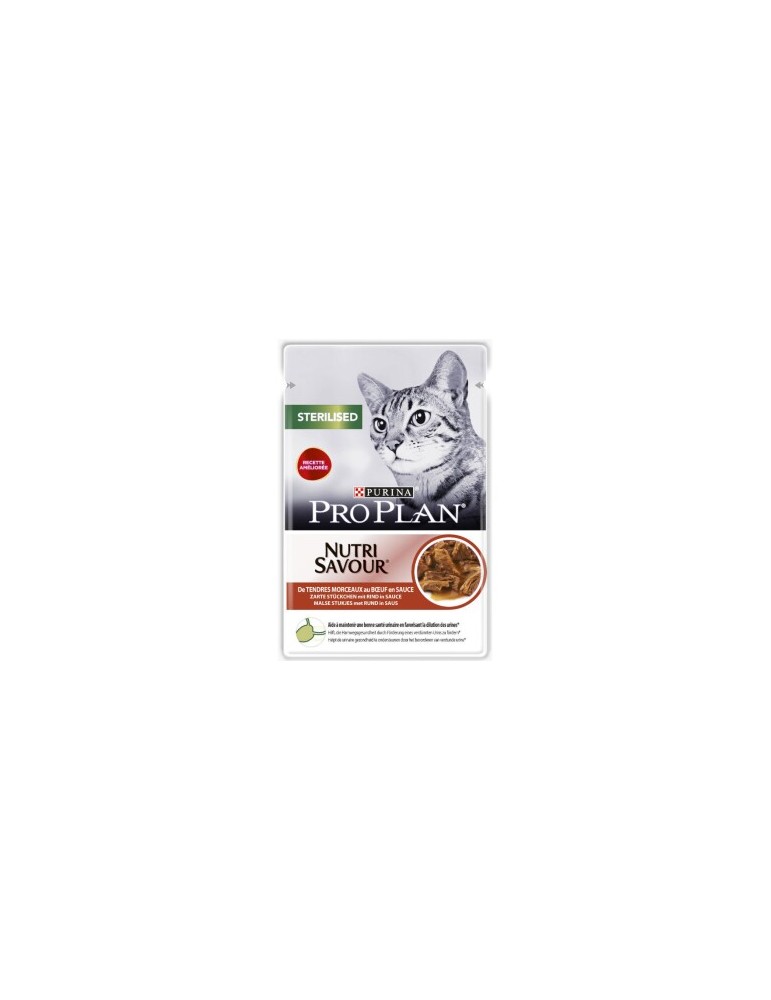 Pochon Purina Proplan Chat Sterilised Nutri Savour Bœuf