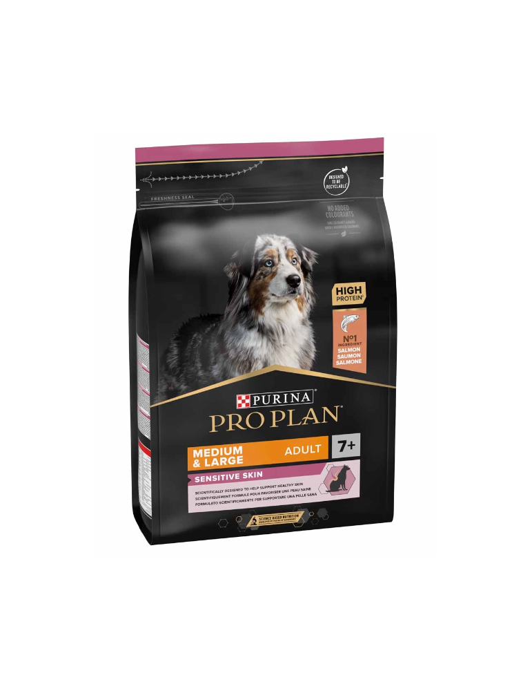 Sac de croquette Pro Plan Chien Medium & Large Adult 7+ Sensitive Skin Saumon