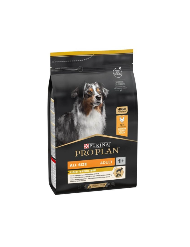 Sac de croquette Pro Plan Chien All Size Adult Sterilised/Light Poulet