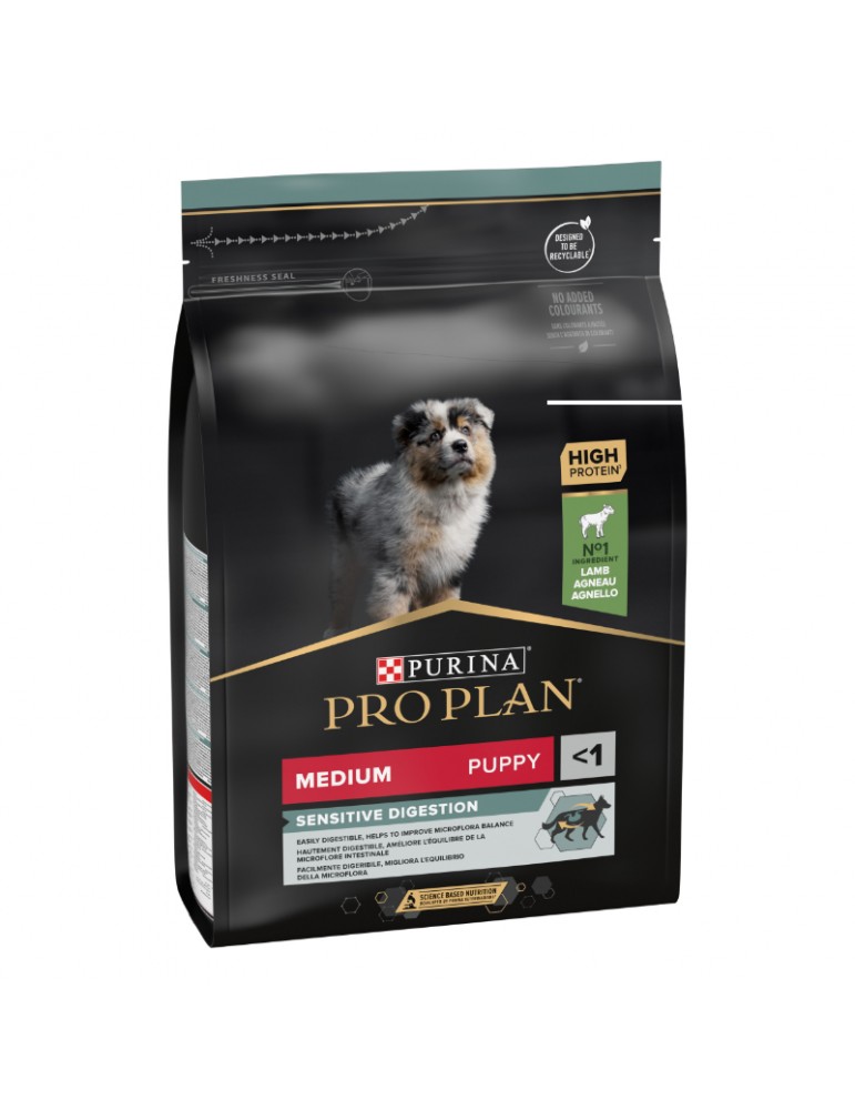 Sac de croquette Purina Proplan Medium Puppy Sensitive Digestion Agneau