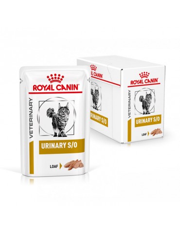 Sachet et carton Royal Canin Veterinary Urinary S/O Mousse 12x85 g