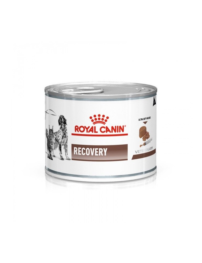 Boîte en métal de mousse Royal Canin Veterinary Diet Chat/Chat Recovery