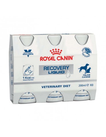 Lot de 3 bouteilles Royal Canin Veterinary Diet Chat/Chat Recovery Liquid