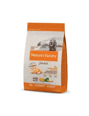 Sac de croquettes Nature's Variety Selected No Grain Chien Adulte Medium/Maxi Poulet