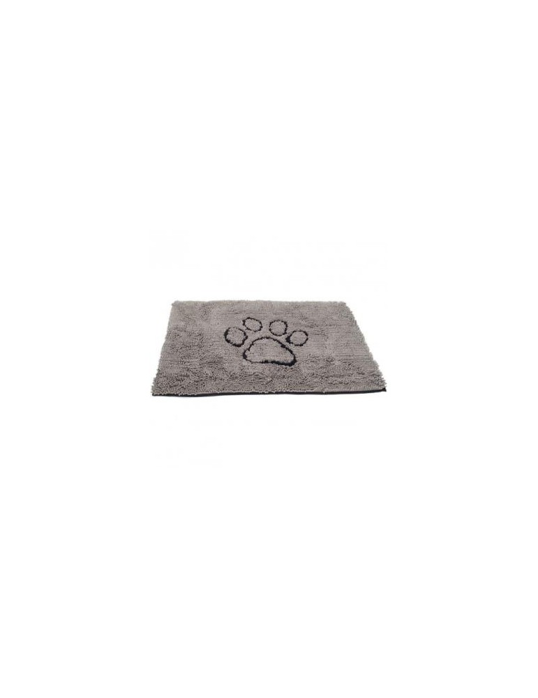 Tapis gris avec un dessin de pâte de chien