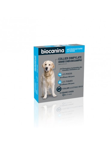 Collier Insecticide Biocanipro Pour Grand Chien