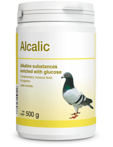 Pot de 500 g de produit Alcalic pour pigeons