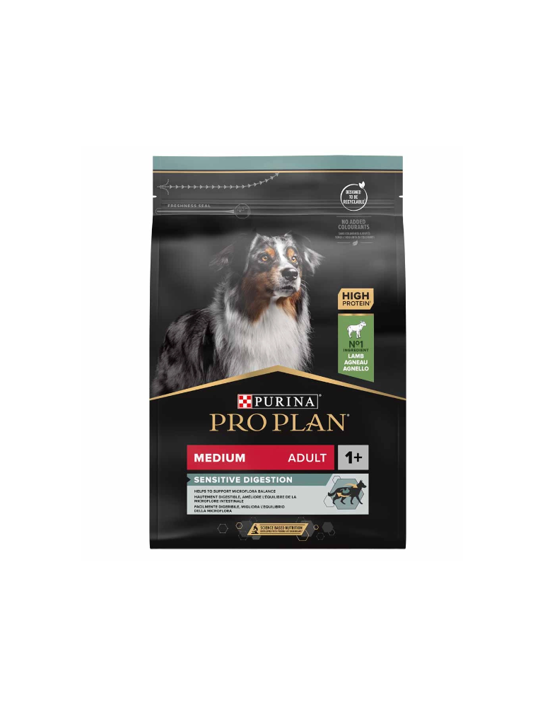 Sac de croquette Pro Plan Chien Medium Adult Sensitive Digestion Agneau