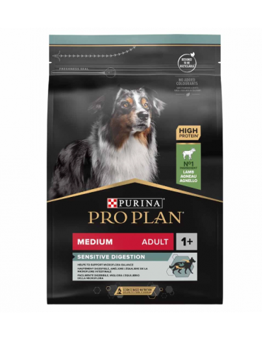 Sac de croquette Pro Plan Chien Medium Adult Sensitive Digestion Agneau