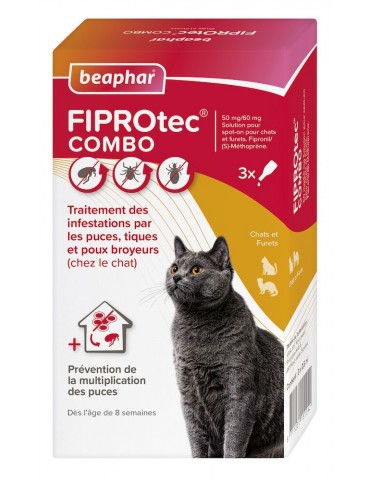Nouveau packaging FIPROtec Combo chat