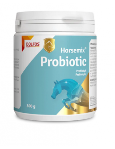 pot en plastique de 300 g de Horsemix Probiotic pour la digestion du cheval