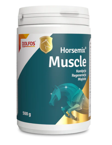 pot en plastique de 500 g de Horsemix Muscle pour les muscles du cheval