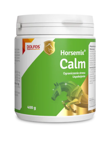 Pot en plastique de 400 g de Horsemix Calm pour réduire le stress des chevaux