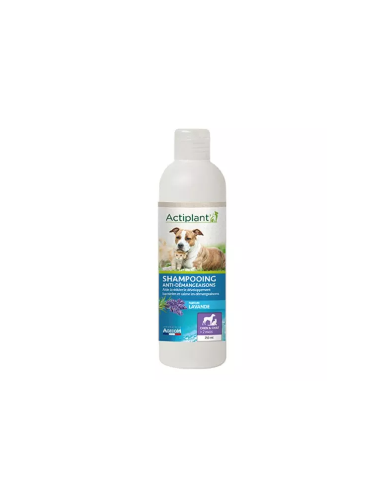 Shampooing Anti-Démangeaison Actiplant' pour chien et chat de 250 ml.