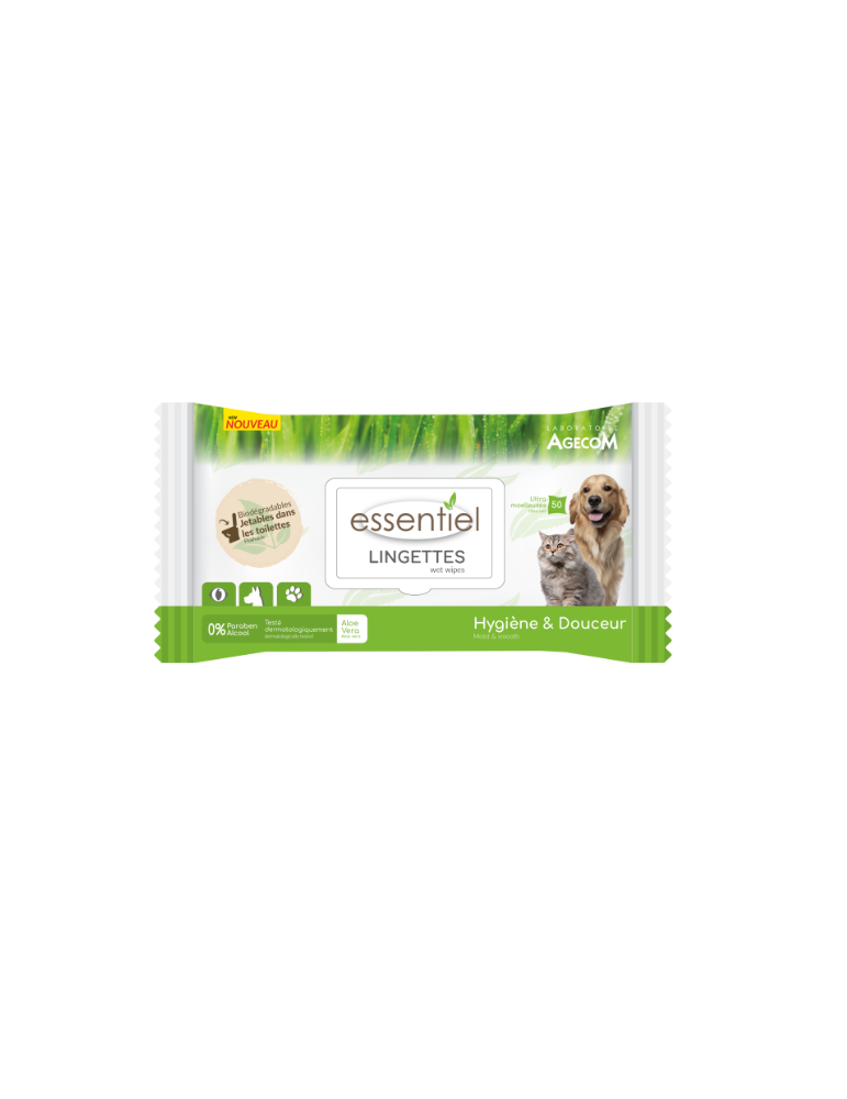 Sachet de lingettes à l'Aloe Vera