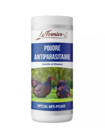 Boîte de Poudre Antiparasitaire Spécial Anti-Picage de 300 g pour volailles et oiseaux