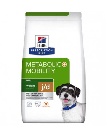 Sac de croquettes pour chien Hill's Prescription J/D Metabolic Mobility Mini de 3kg